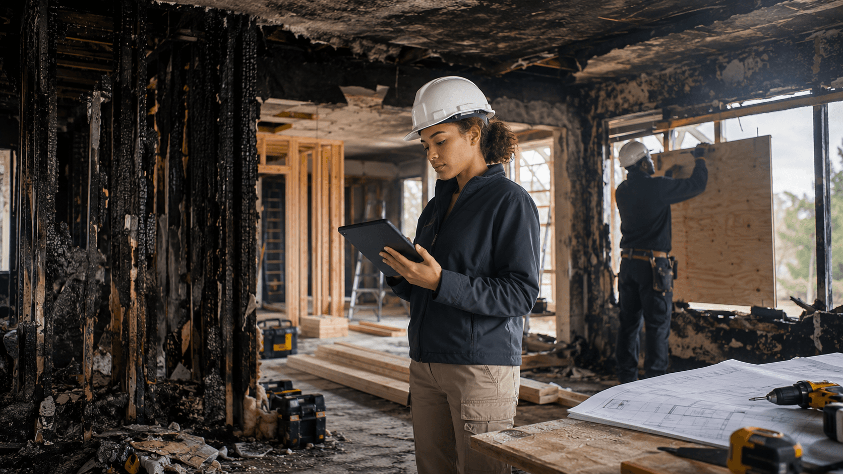 Structural fire and smoke damage documented by GES